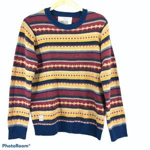 Native Youth Woman's Sz M Sweater Colorful Aztec